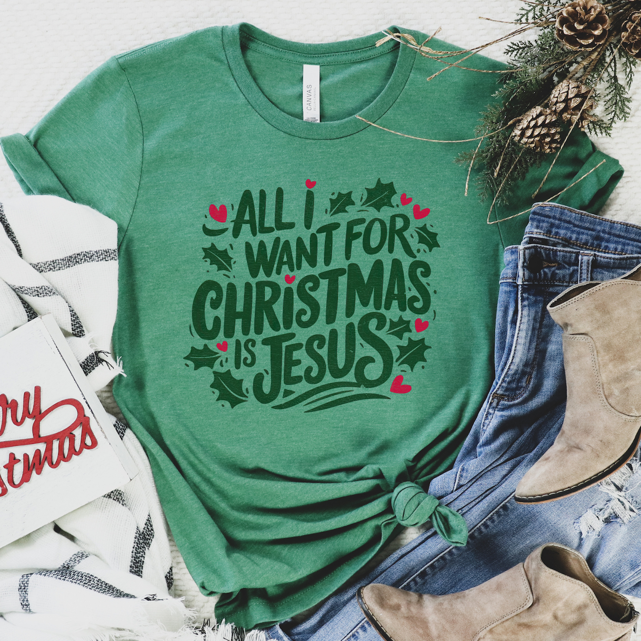 Jesus For Christmas Christian Graphic T-Shirt | ATTA TOOD®