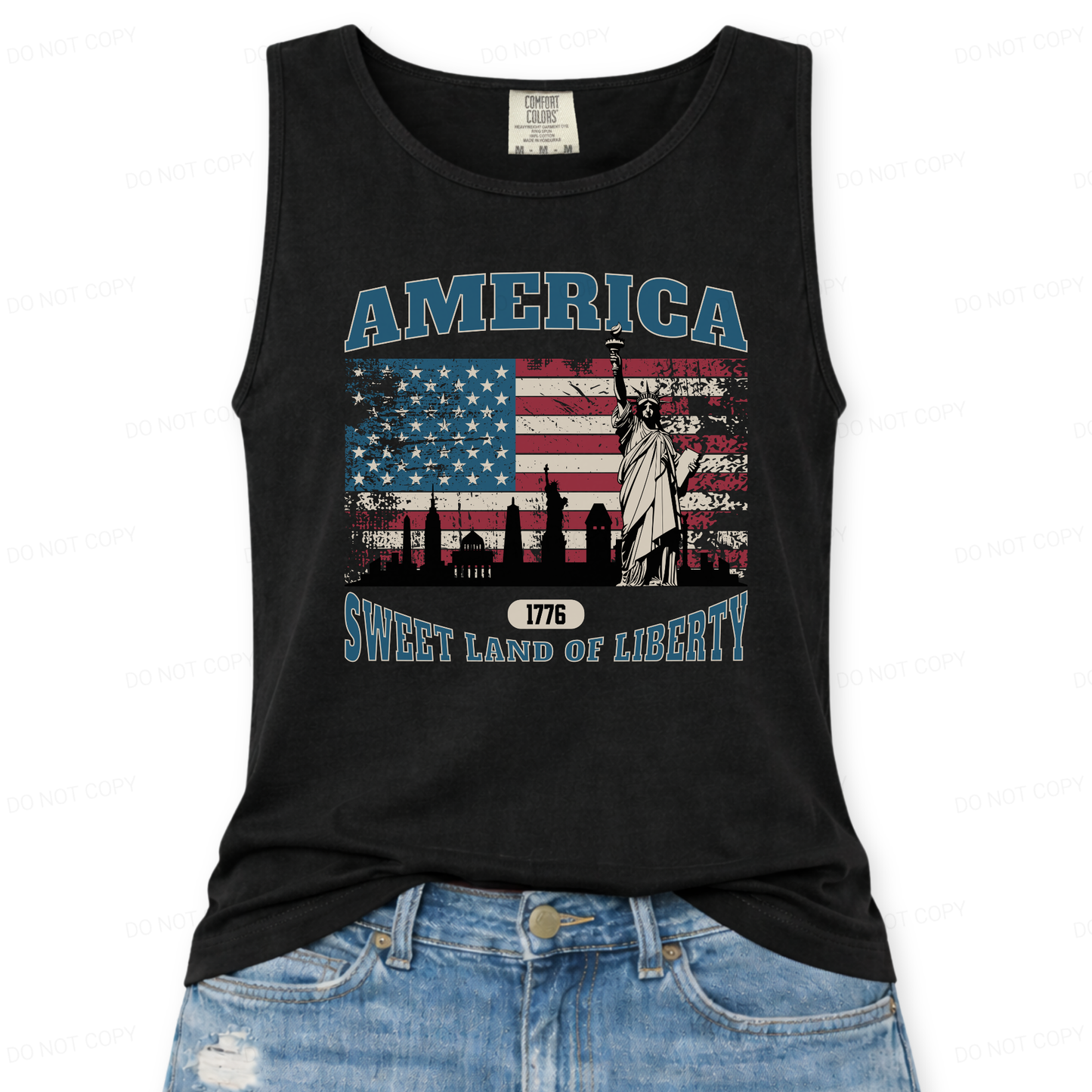 Sweet Land of Liberty Comfort Colors Tank Top | ATTA TOOD®