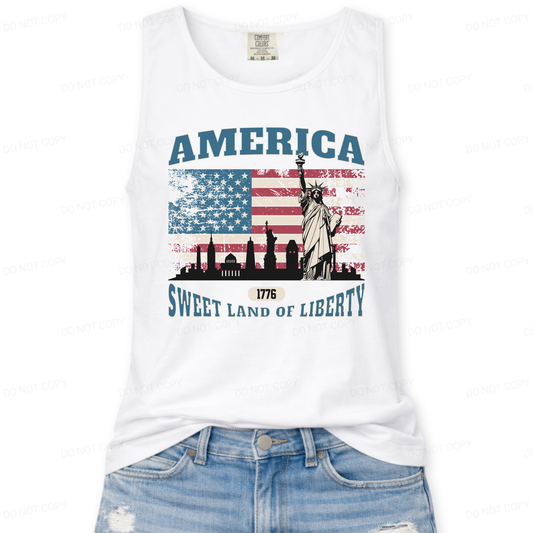 Sweet Land of Liberty Comfort Colors Tank Top | ATTA TOOD®