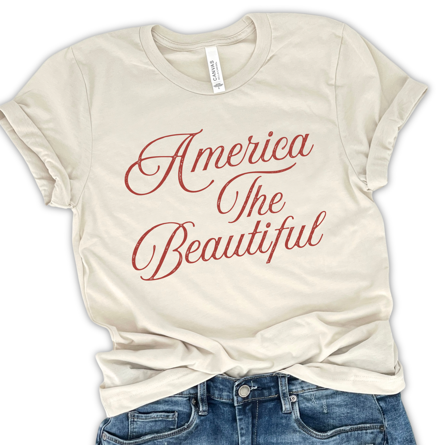 America The Beautiful Patriotic Unisex Graphic T-Shirt | ATTA TOOD®