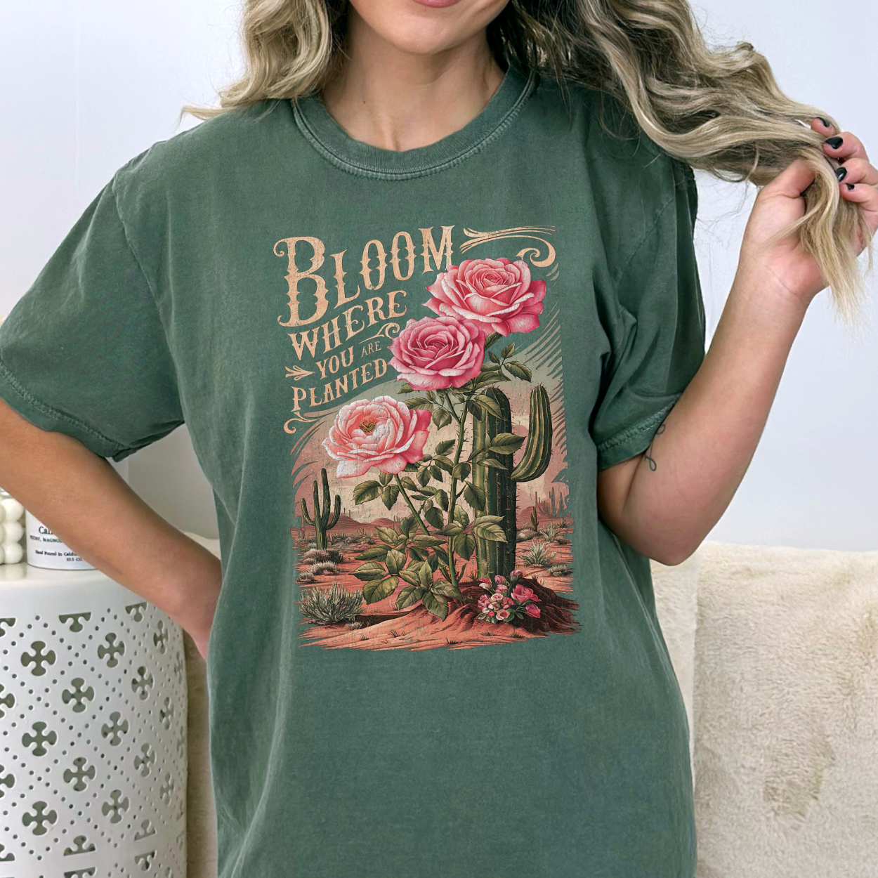 Bloom Where You Are Planted Christian Graphic T-Shirt | ATTA TOOD®
