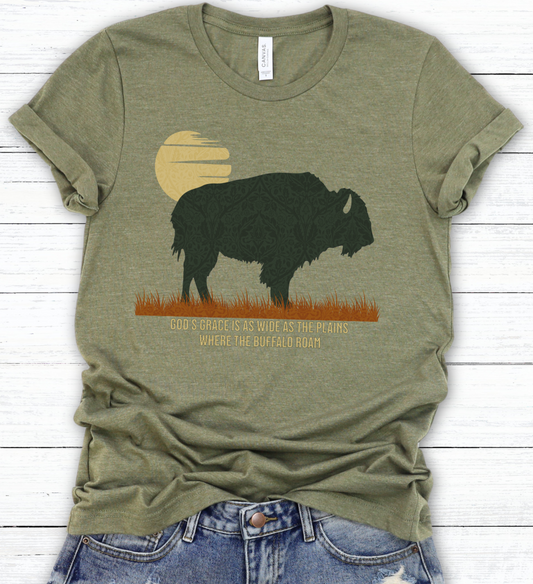 God's Grace Buffalo Christian Graphic T-Shirt | ATTA TOOD®
