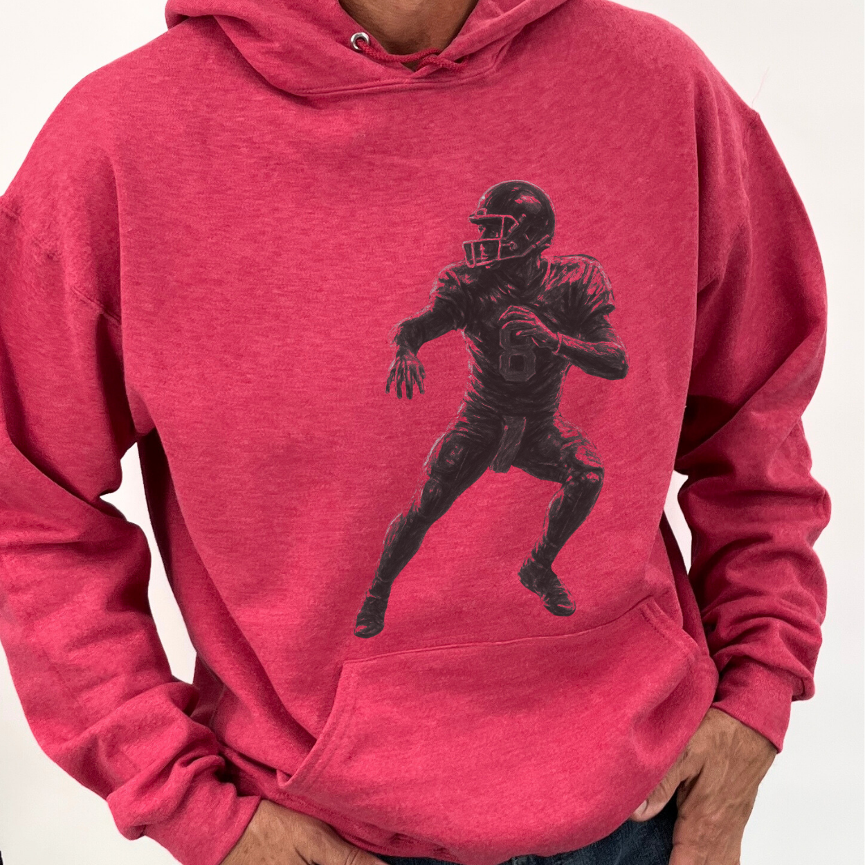 Football Player Unisex Hooded Sweatshirt | ATTA TOOD®