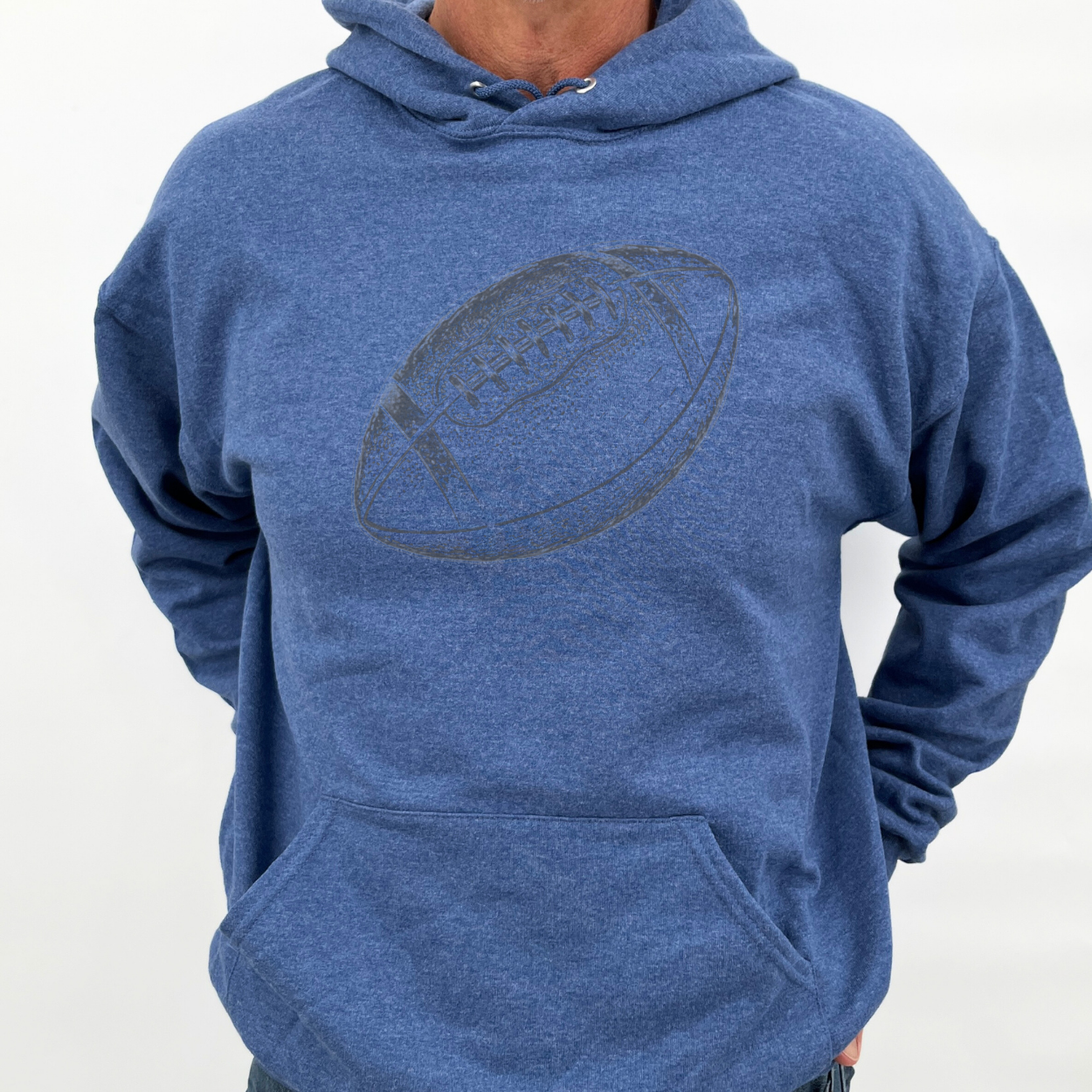 Distressed Football Unisex Hooded Sweatshirt | ATTA TOOD®
