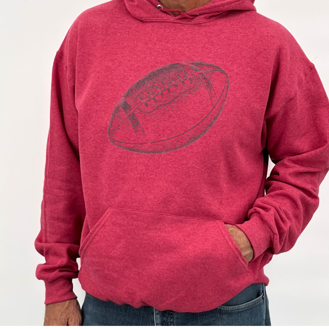 Distressed Football Unisex Hooded Sweatshirt | ATTA TOOD®