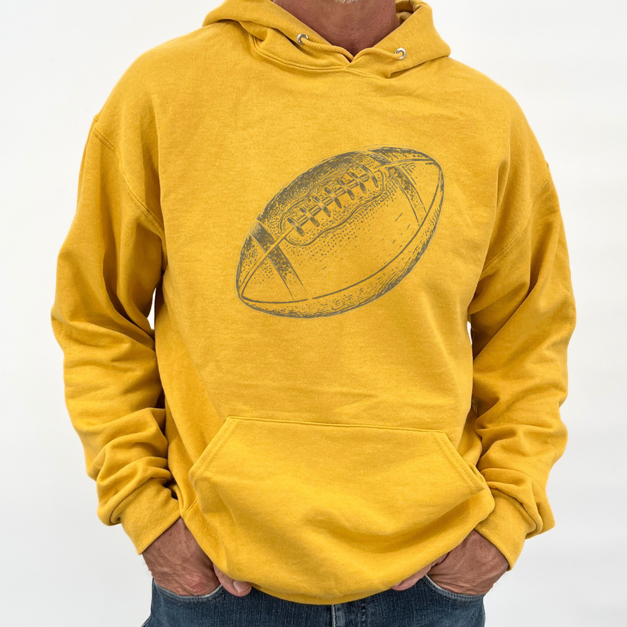 Distressed Football Unisex Hooded Sweatshirt | ATTA TOOD®