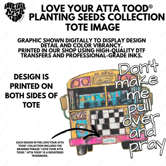 School Bus Jumbo Tote Bag | ATTA TOOD®