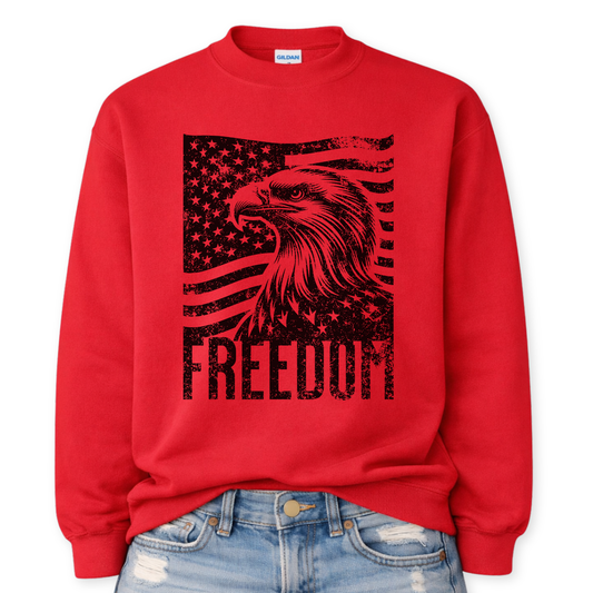 American Bald Eagle Sweatshirt | Freedom Flag Crewneck
