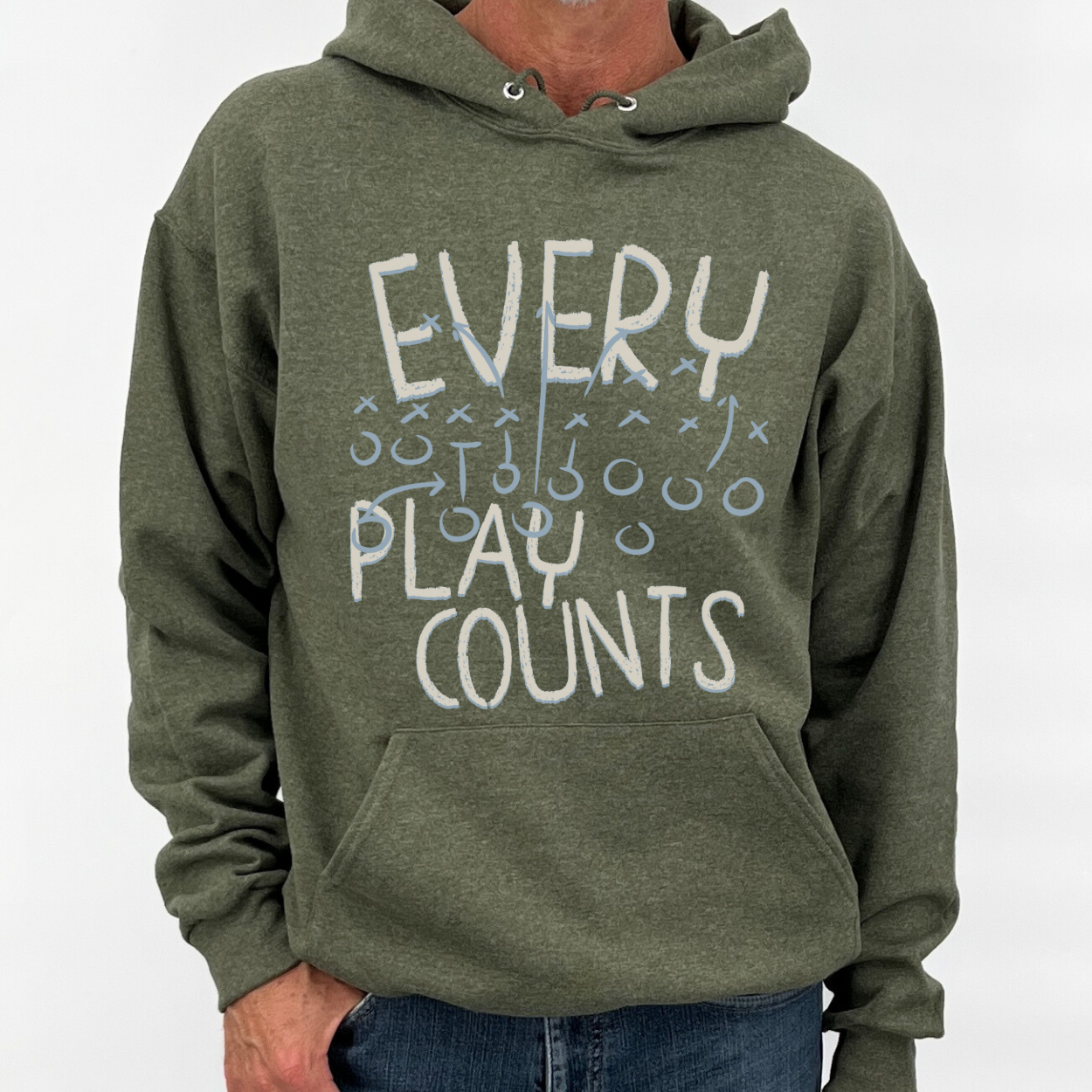 Every Play Counts Football Unisex hooded Sweatshirt | ATTA TOOD®