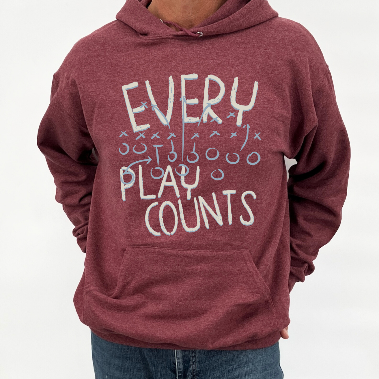 Every Play Counts Football Unisex hooded Sweatshirt | ATTA TOOD®