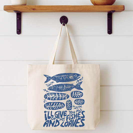 Fishes and Loaves Tote Bag | Faithbased | ATTA TOOD®