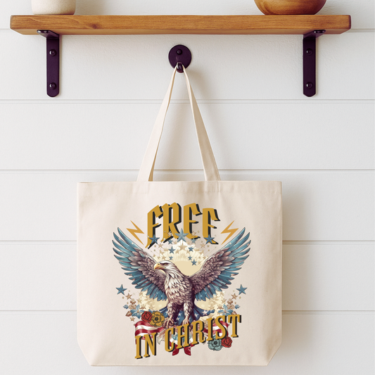 Free in Christ Tote Bag | Faithbased | ATTA TOOD®