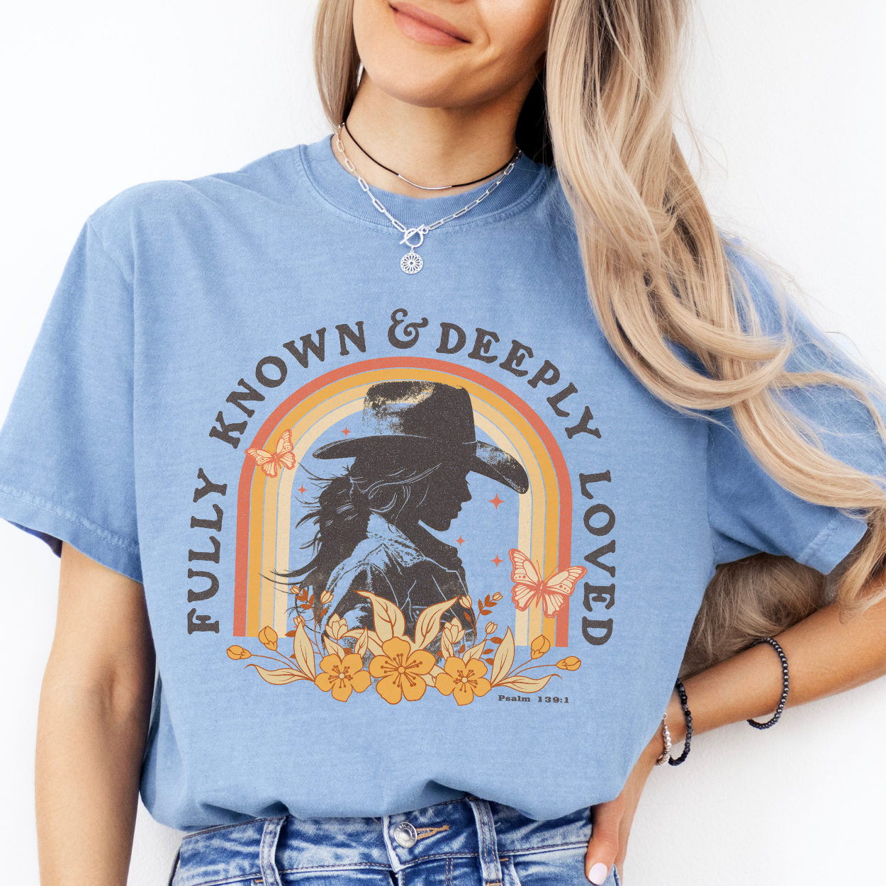 Fully Known Western Cowgirl Christian Graphic T-Shirt | ATTA TOOD®