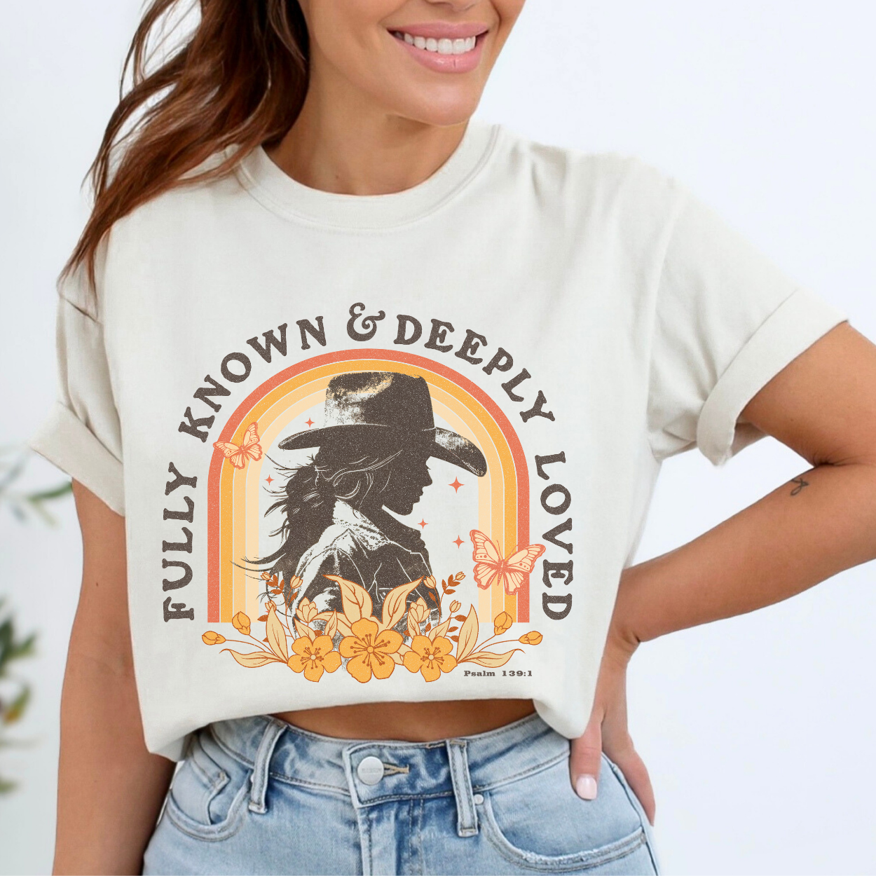 Fully Known Western Cowgirl Christian Graphic T-Shirt | ATTA TOOD®