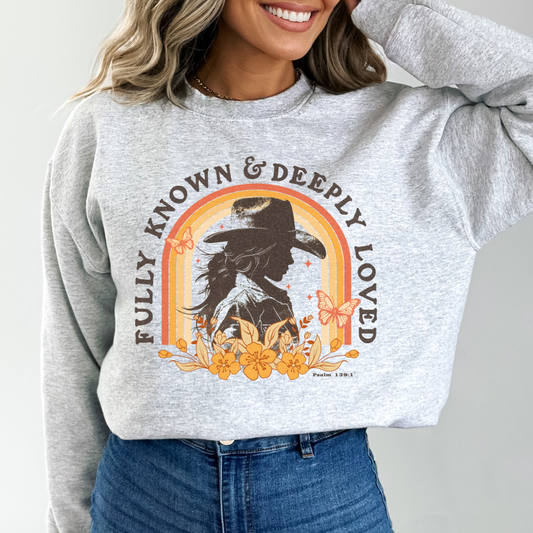 Western cowgirl Religious sweatshirt, Christian crewneck