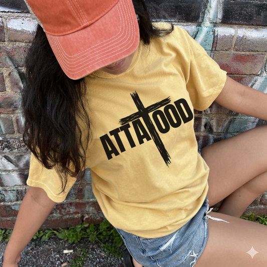 ATTA TOOD® Rustic Cross Graphic T-Shirt