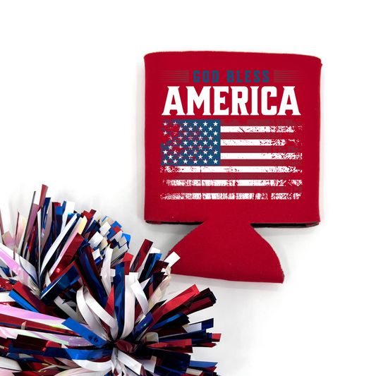 Fourth of July Can Cooler | God Bless America | Party Favor