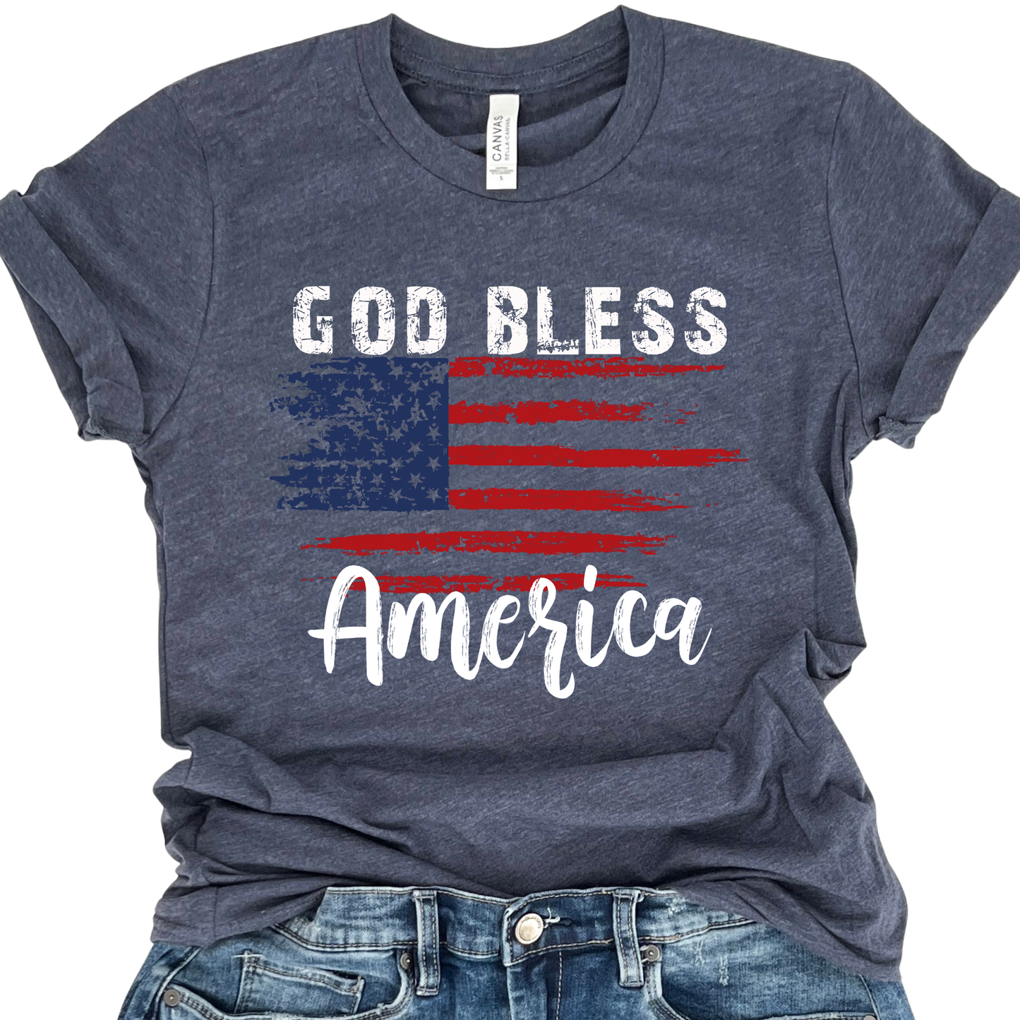 God Bless America Patriotic Unisex Graphic T-Shirt | ATTA TOOD®