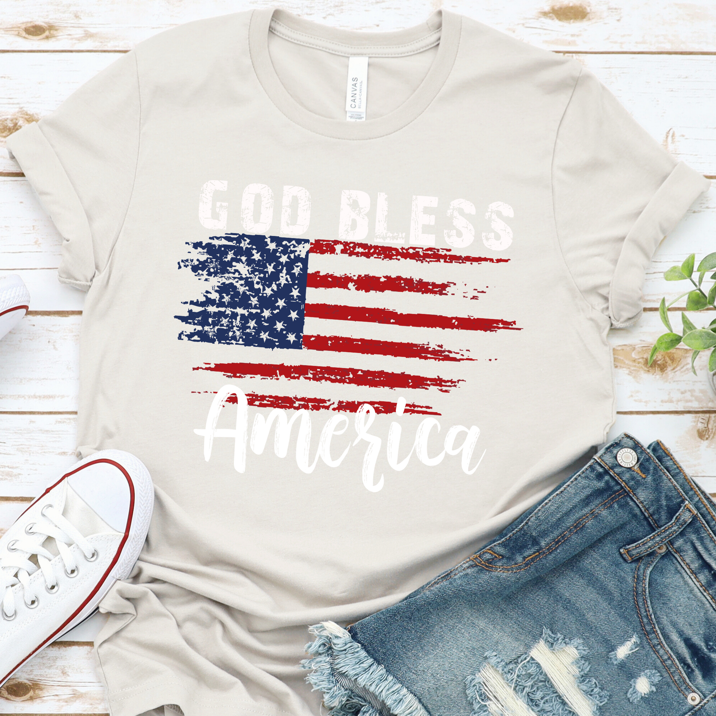 God Bless America Patriotic Unisex Graphic T-Shirt | ATTA TOOD®