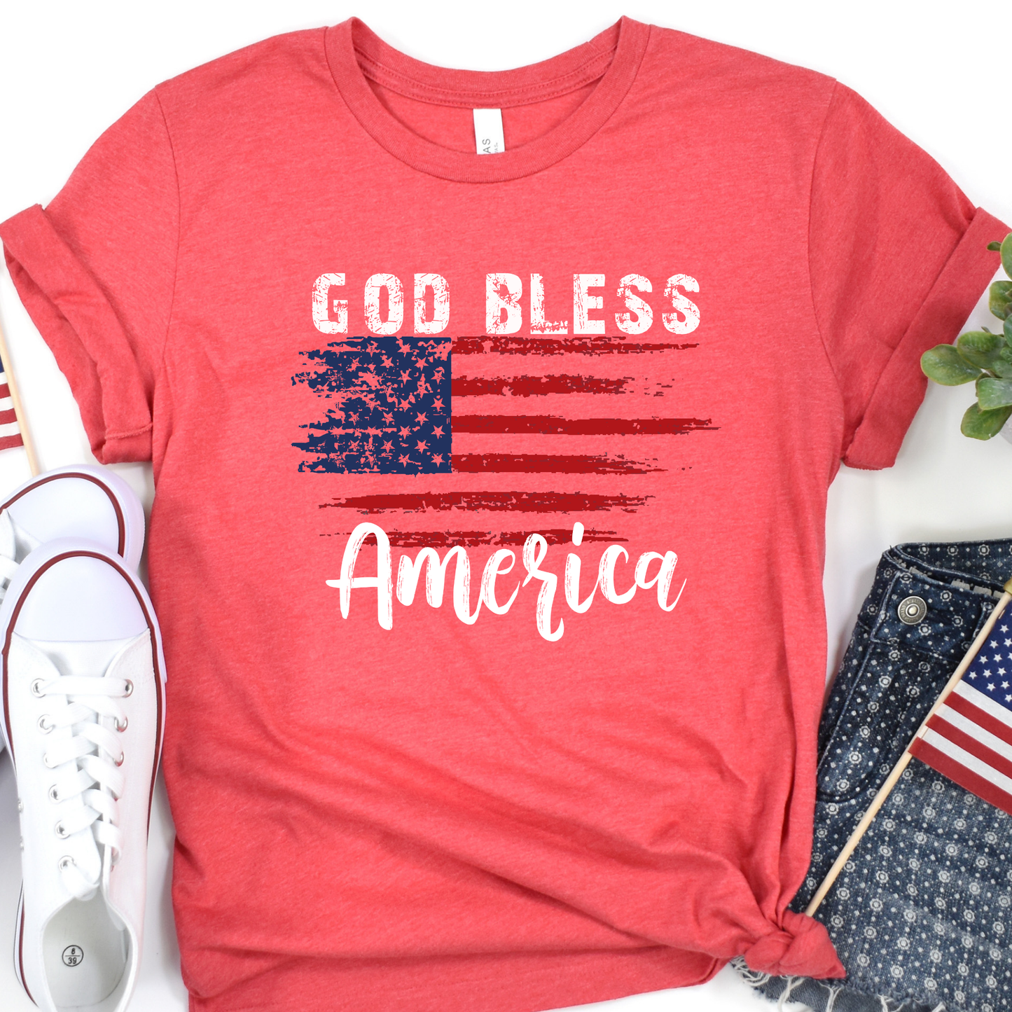 God Bless America Patriotic Unisex Graphic T-Shirt | ATTA TOOD®