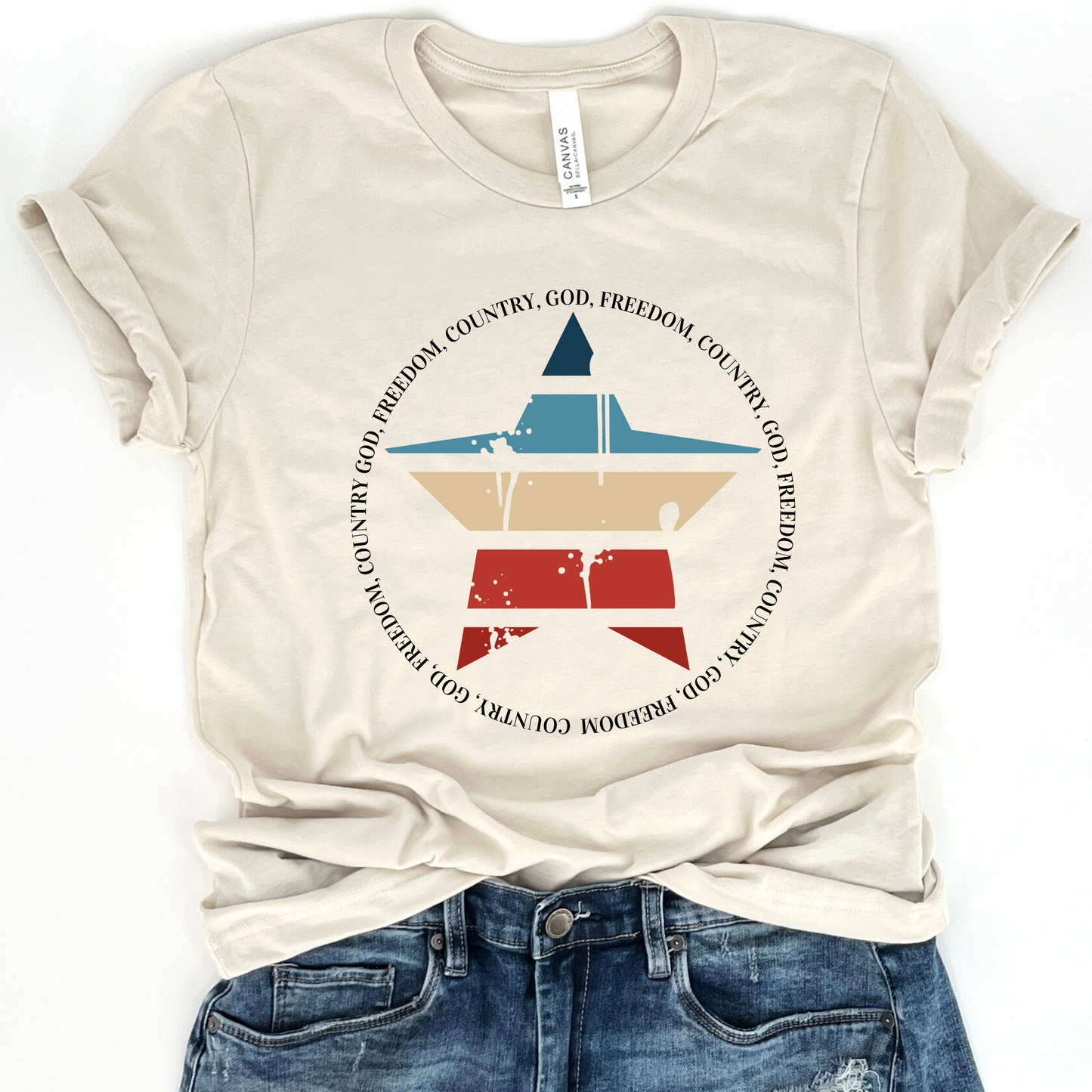 God Freedom Country Unisex Graphic T-Shirt | ATTA TOOD®