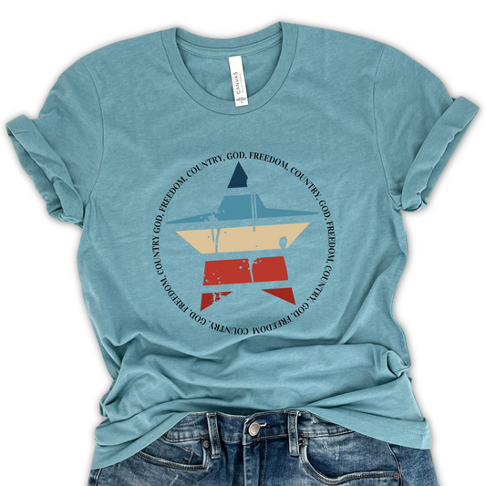 Freedom Country God unisex graphic t-shirt