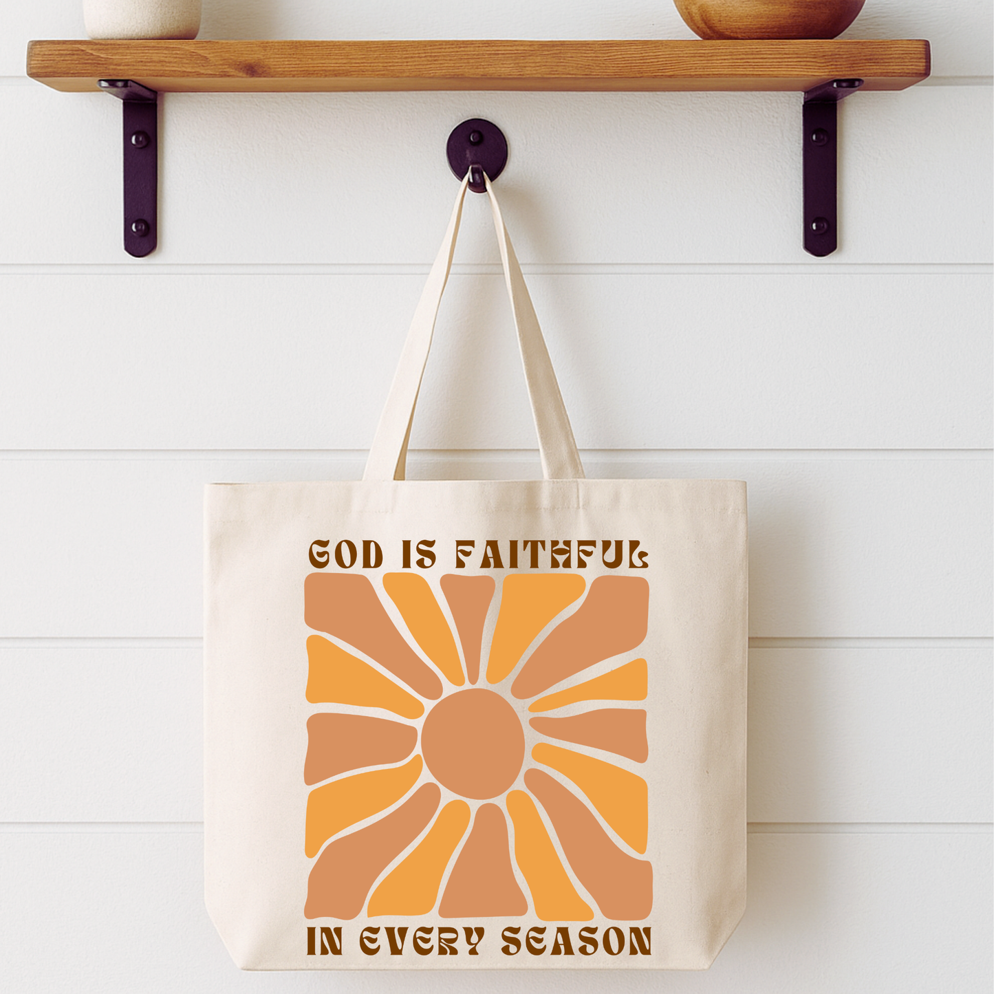 God Is Faithful In Every Season Tote Bag | Faithbased | ATTA TOOD®