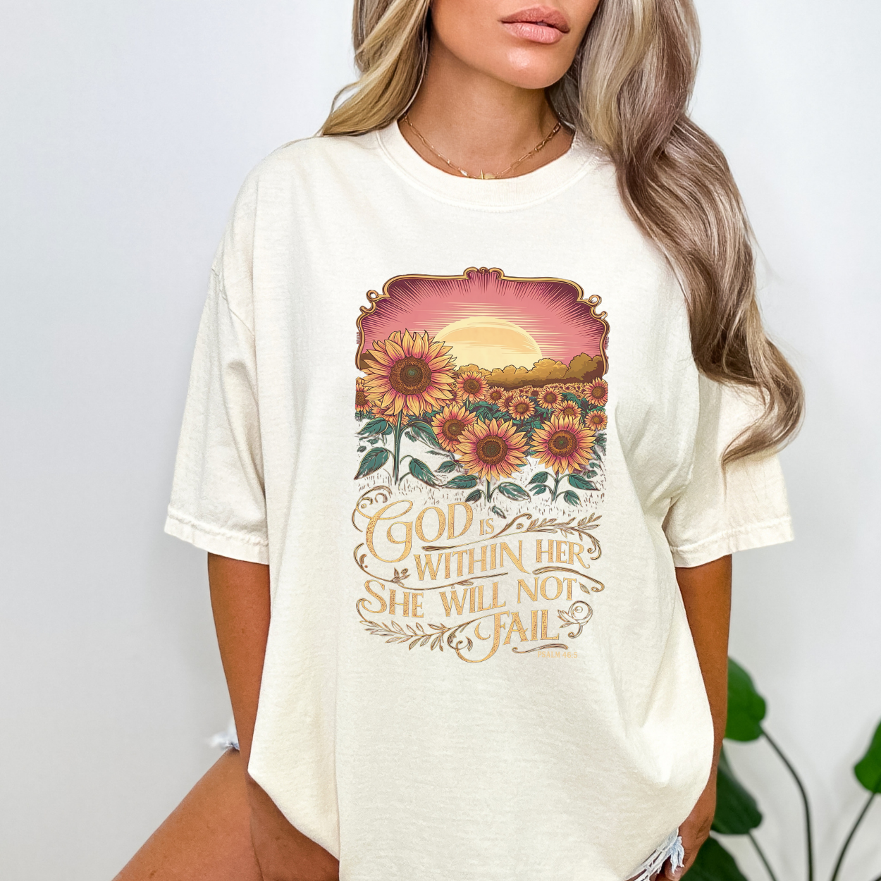 God Is Within Her Christian Scripture Graphic T-Shirt | ATTA TOOD®
