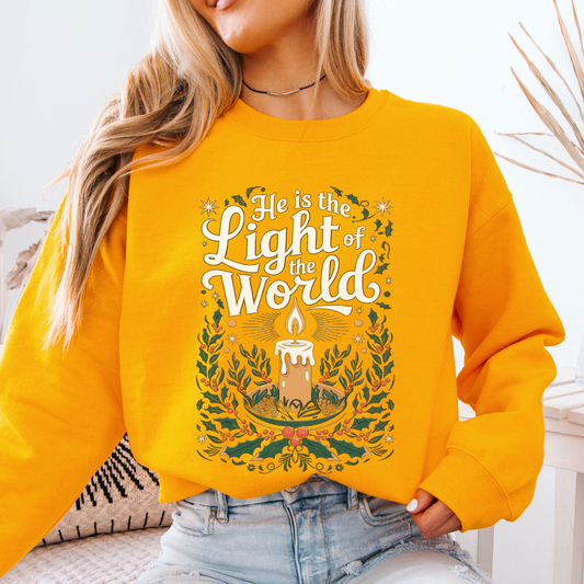 Light Of The World Christmas Christian Graphic Sweatshirt | ATTA TOOD®