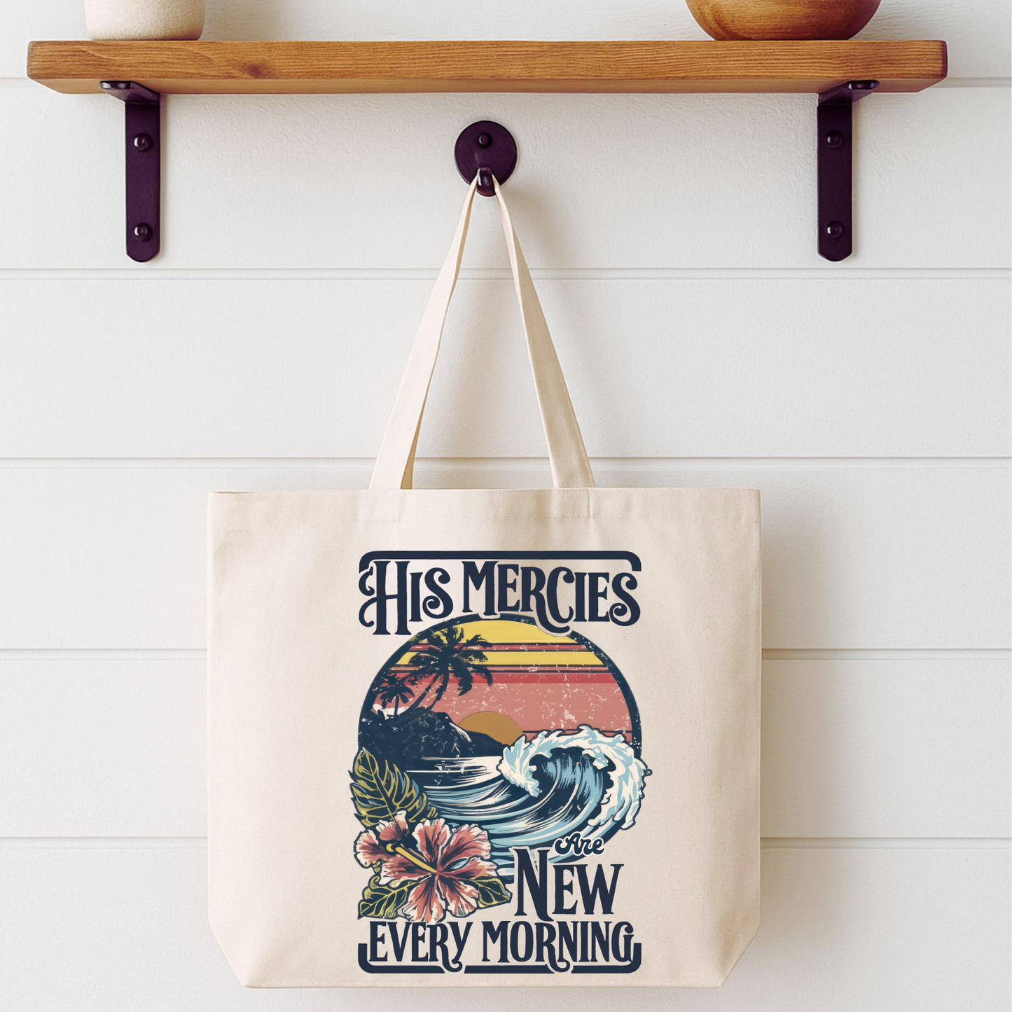 His Mercies are New Every Morning Tote Bag | Faithbased | ATTA TOOD®