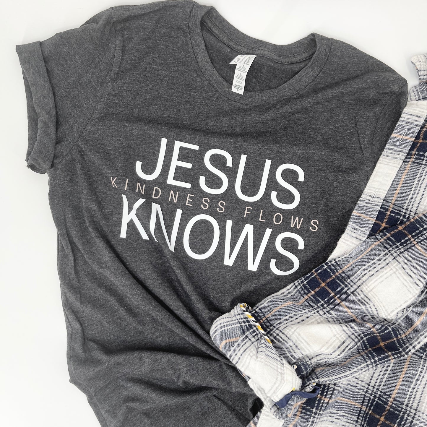 KINDNESS FLOWS JESUS KNOWS tee