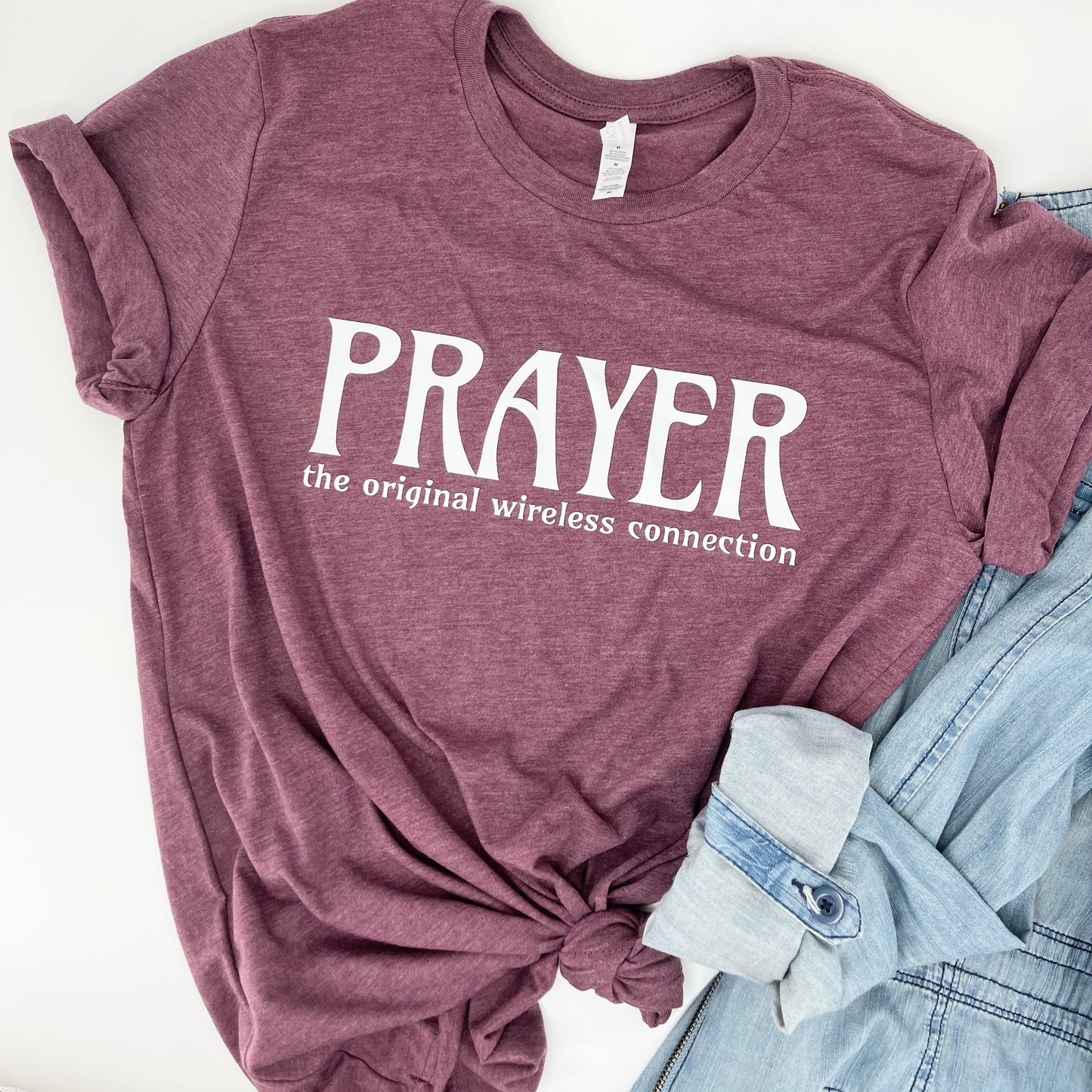 PRAYER, THE ORIGINAL WIRELESS CONNECTION tee