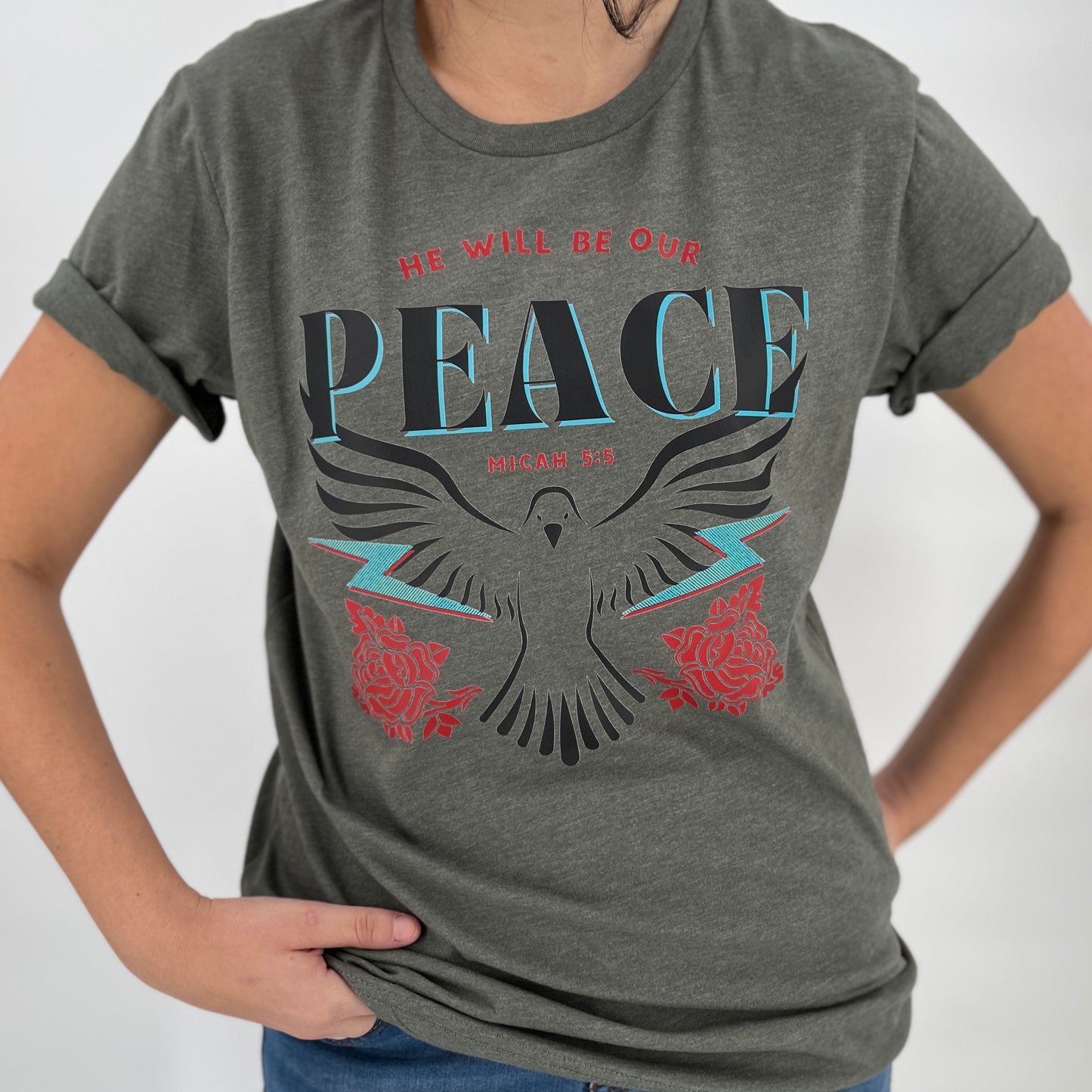He Will Be Our Peace Christian Unisex Graphic T-Shirt | ATTA TOOD®
