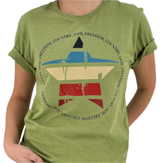 God Freedom Country Unisex Graphic T-Shirt | ATTA TOOD®