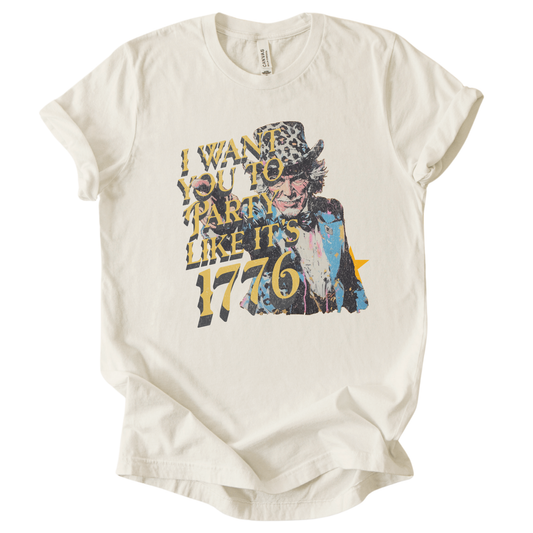 Uncle Sam 1776 Party Tee | Patriotic July Fourth Graphic