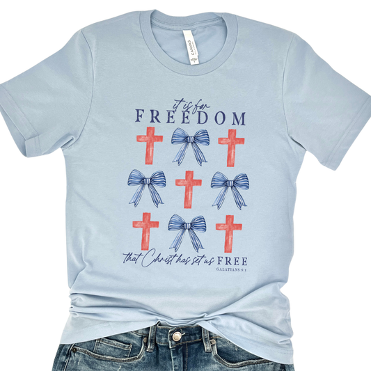 Christ Has Set Us Free Christian Patriotic T-Shirt | ATTA TOOD®
