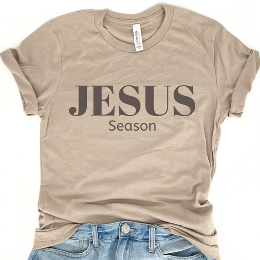 Jesus season women's Christian graphic t-shirt, Christmas