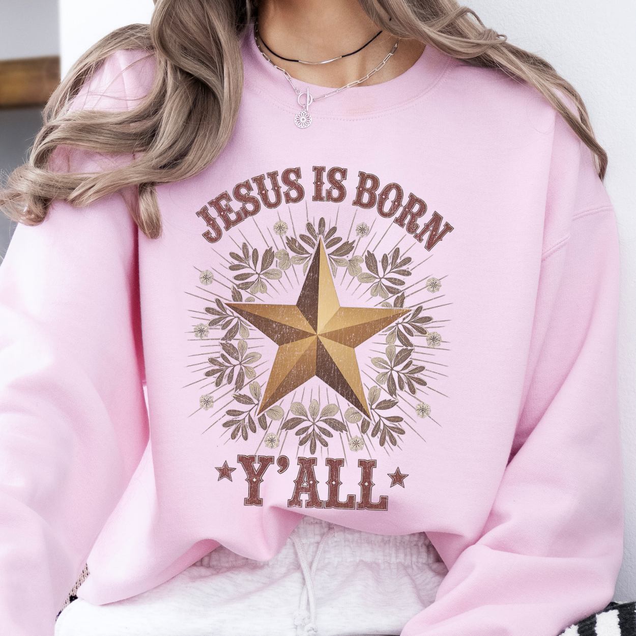 Funny Jesus is born Y'all Christmas sweatshirt | ATTA TOOD®