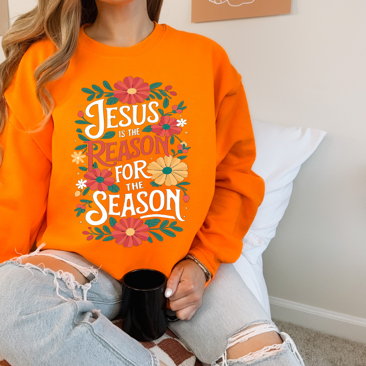 Jesus Is The Reason Christmas Graphic Sweatshirt | ATTA TOOD®