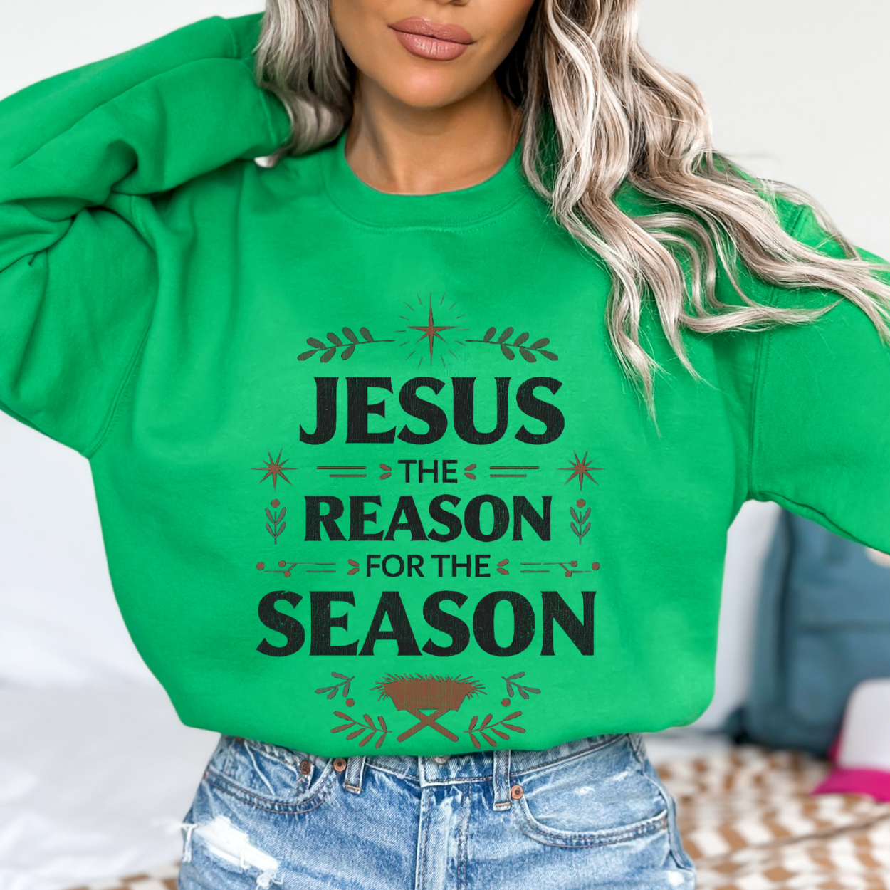 Jesus Is The Reason Christmas Graphic Sweatshirt | ATTA TOOD®