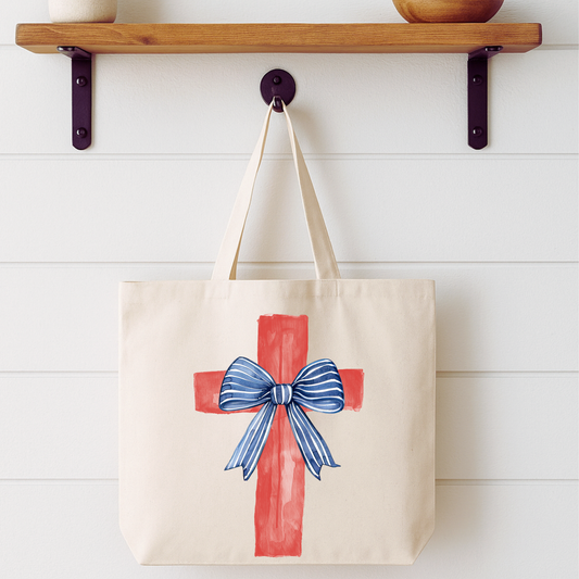 Cross Tote Bag | Faithbased | Patriotic | ATTA TOOD®