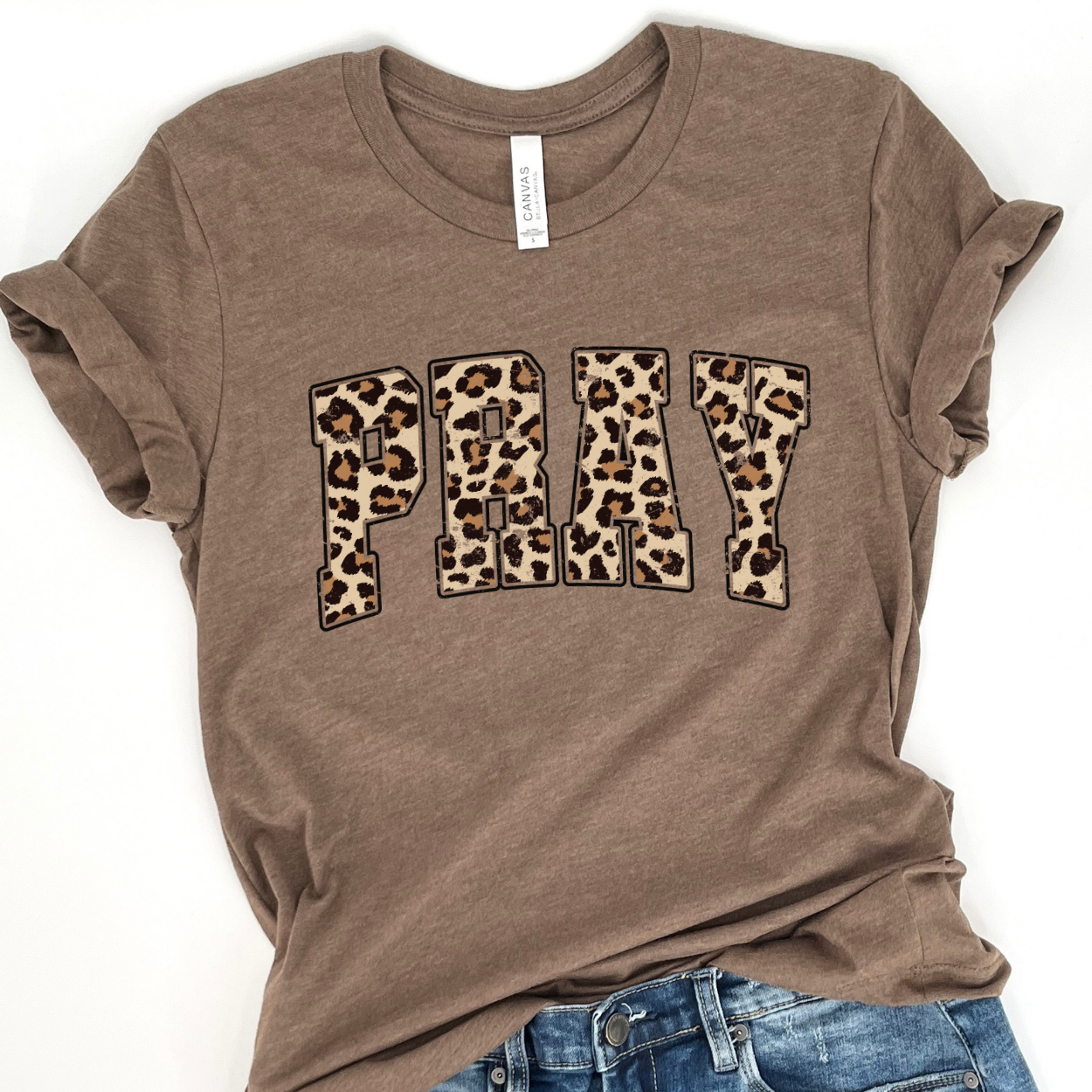 Pray Leopard Print Unisex Graphic T-Shirt | ATTA TOOD®
