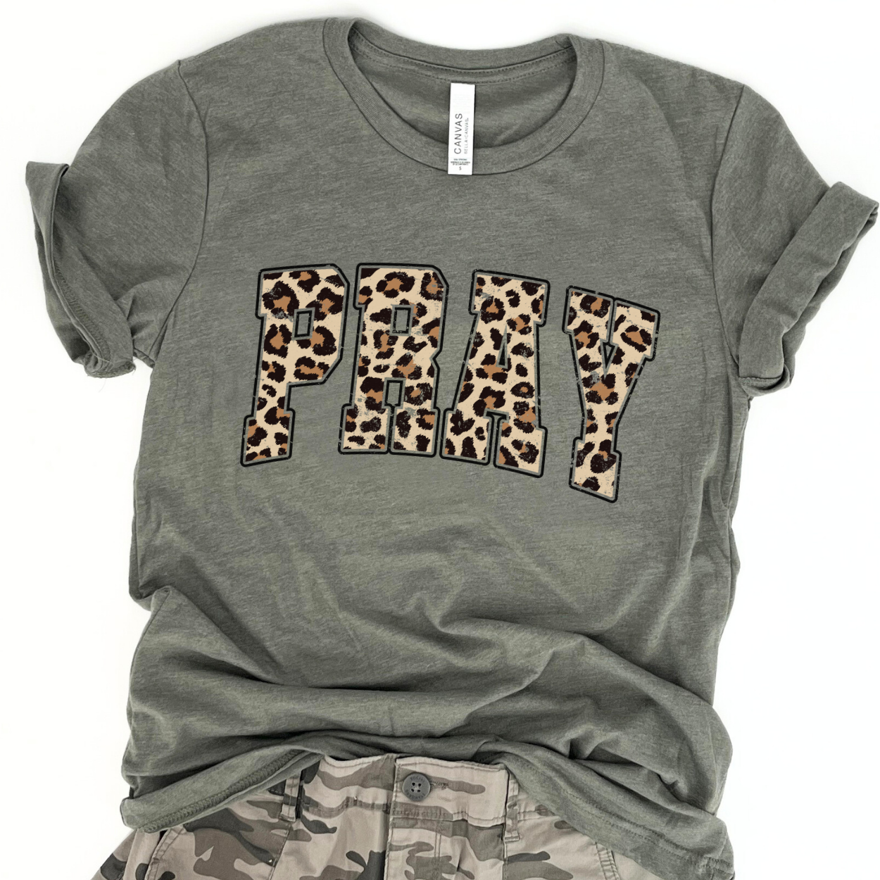 Pray Leopard Print Unisex Graphic T-Shirt | ATTA TOOD®