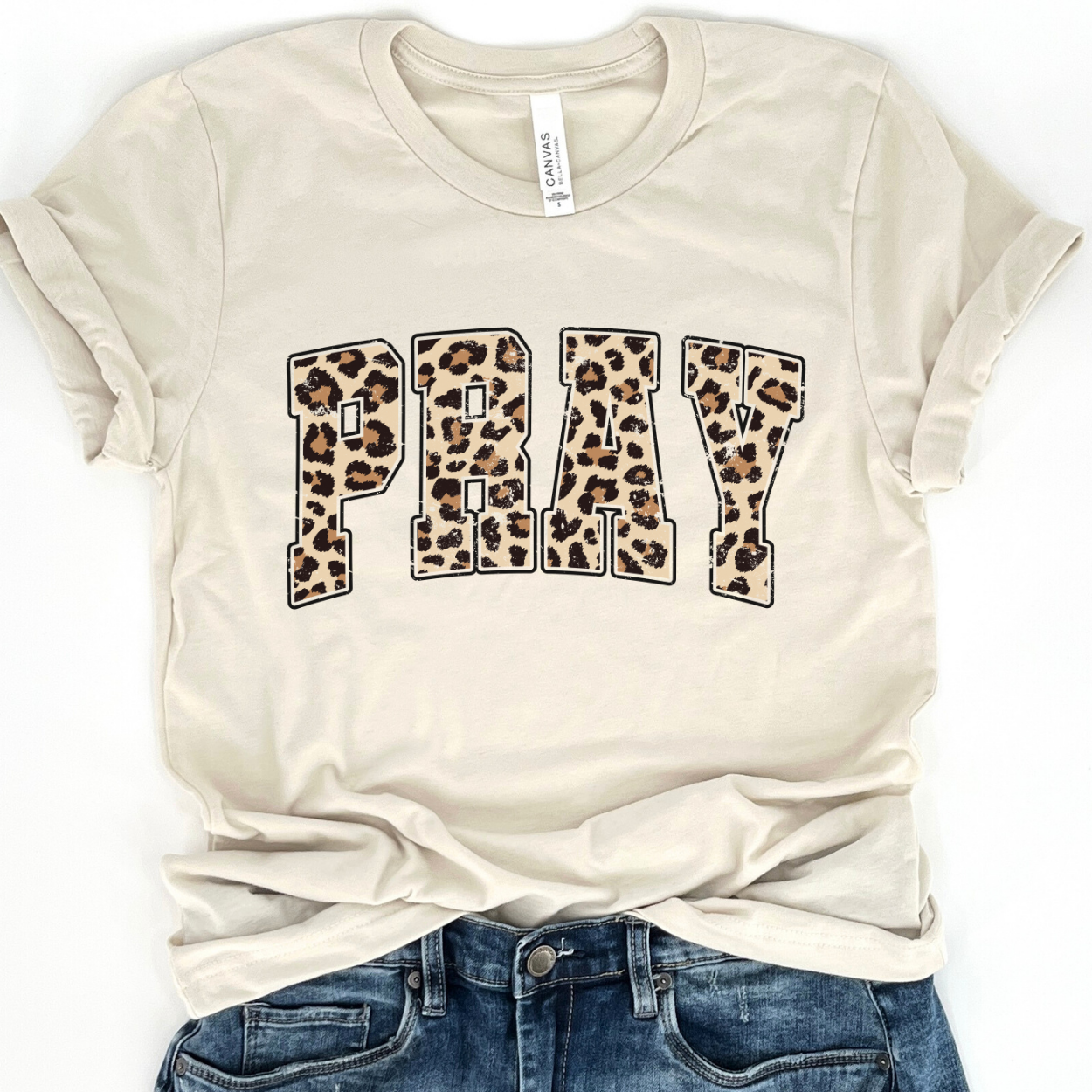 Pray Leopard Print Unisex Graphic T-Shirt | ATTA TOOD®