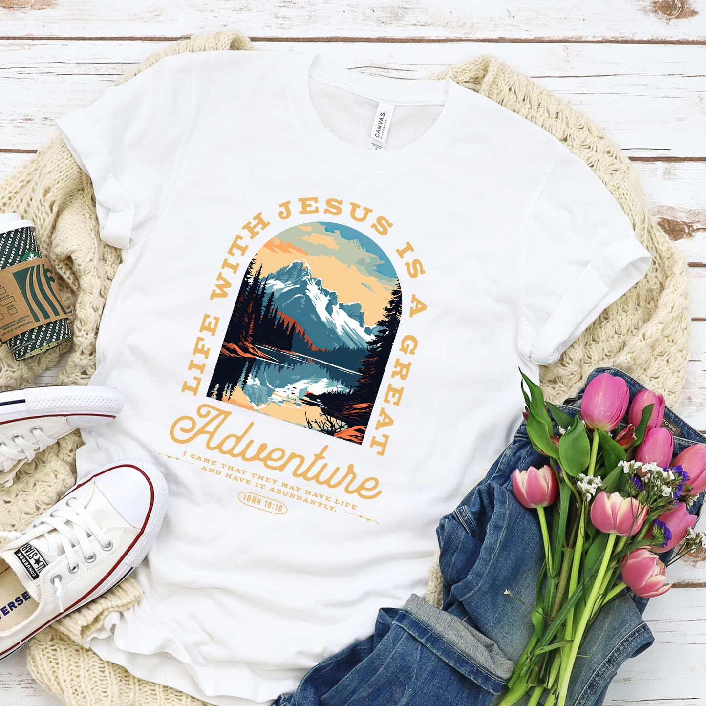 Life with Jesus is a great adventure tee
