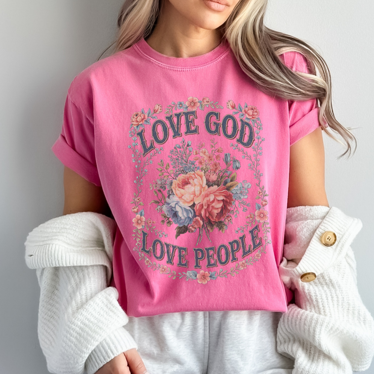 Love God Love People Christian Unisex Graphic T-Shirt | ATTA TOOD®