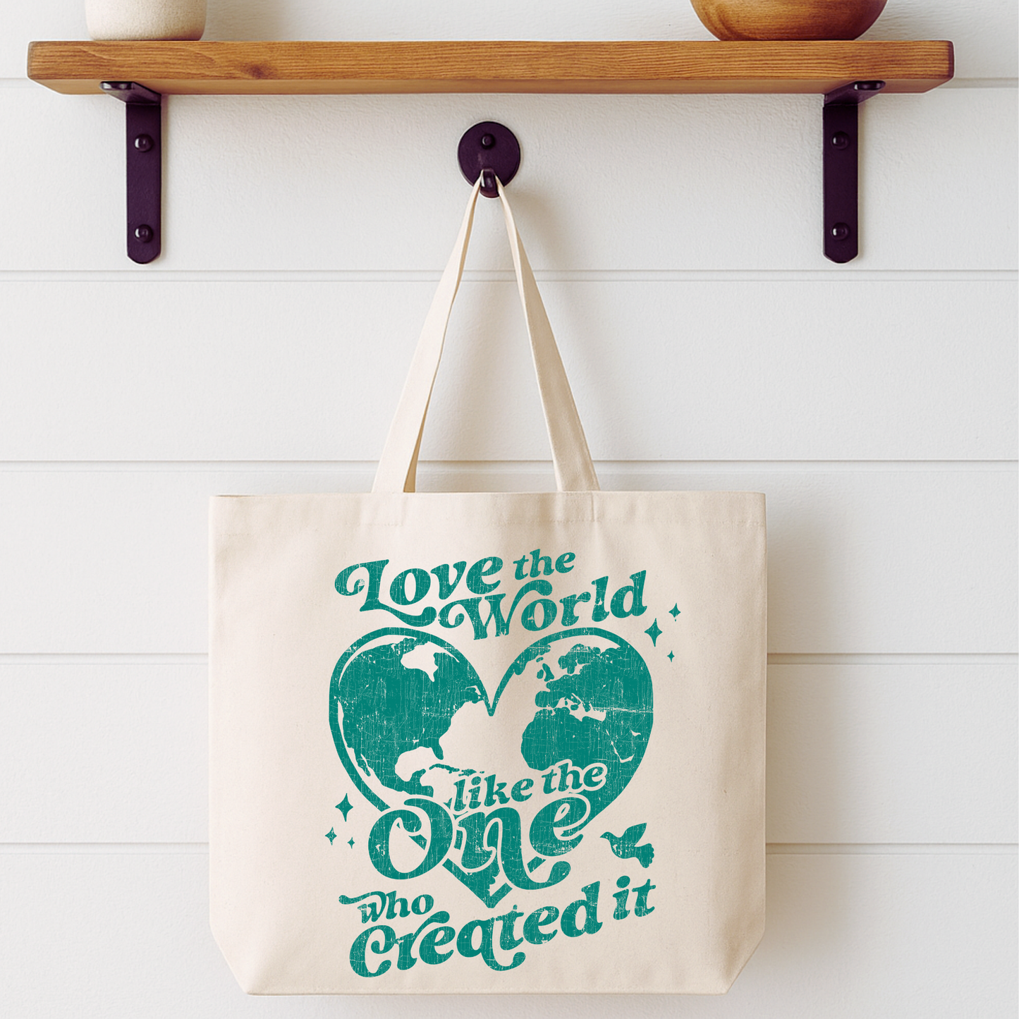 Love The World Tote Bag | Faithbased | ATTA TOOD®