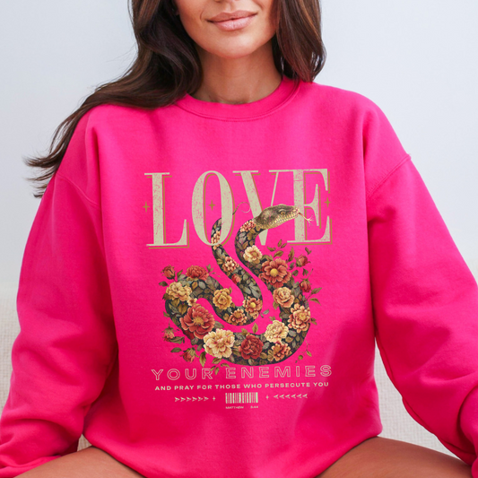 Love Your Enemies Christian Graphic Sweatshirt | ATTA TOOD®