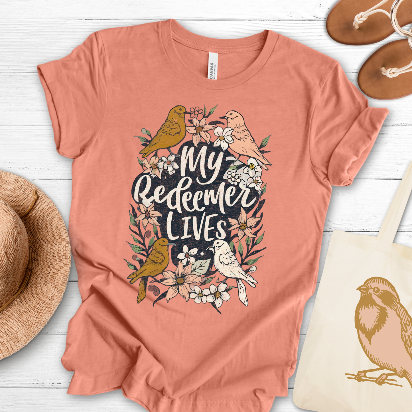My redeemer lives tee - Additional Colors