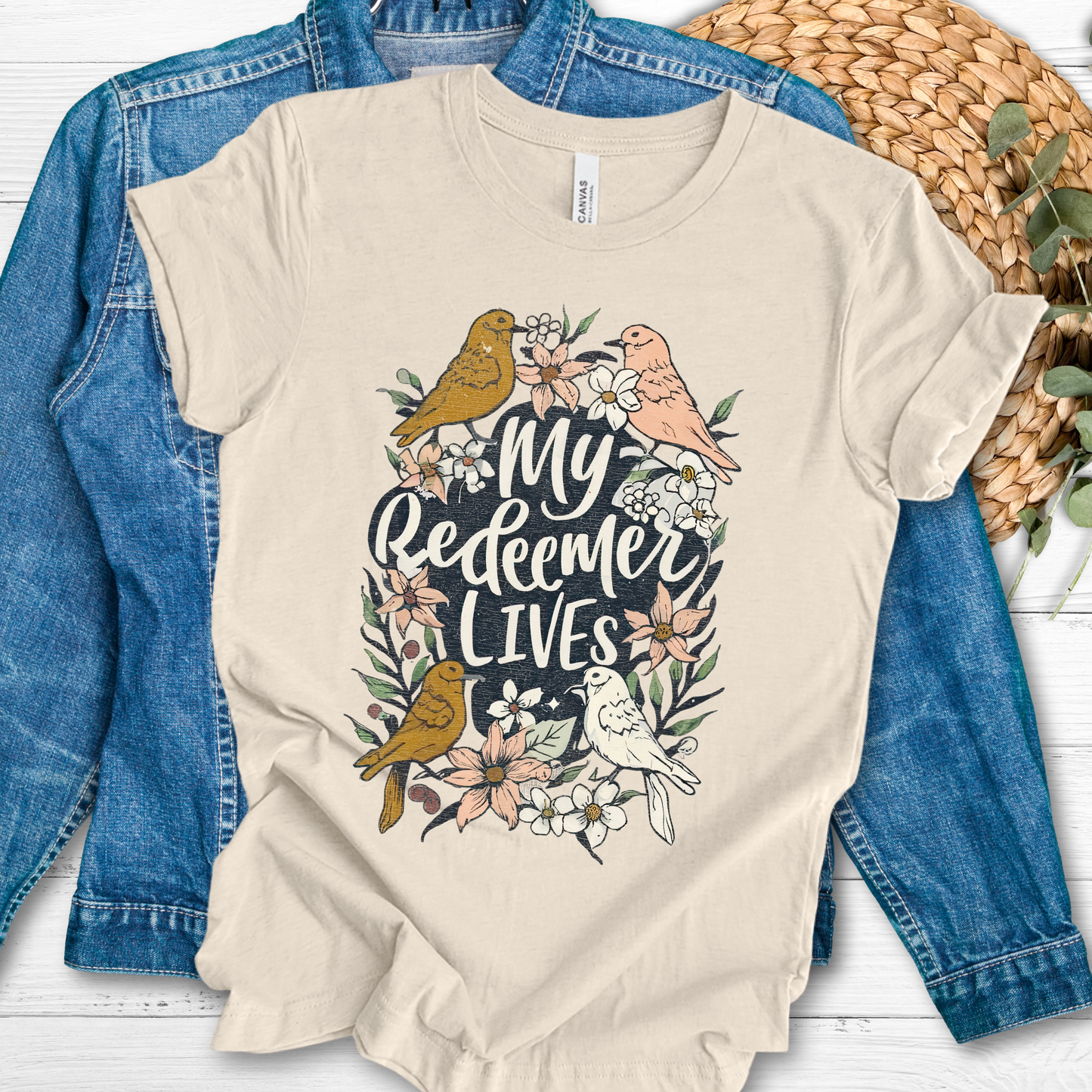 My redeemer lives tee - Additional Colors